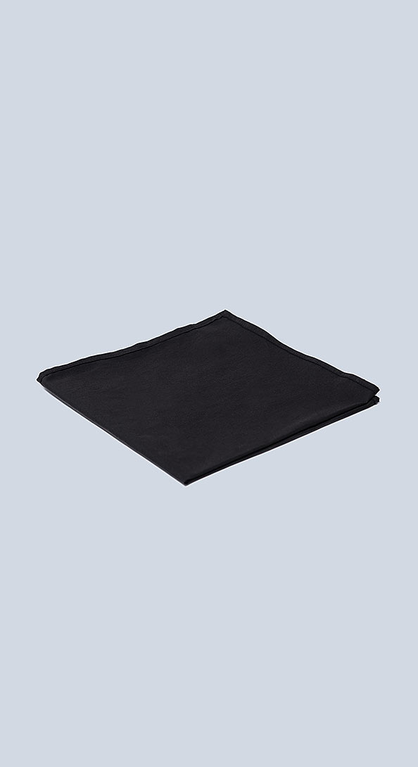 The Black Cotton Pocket Square