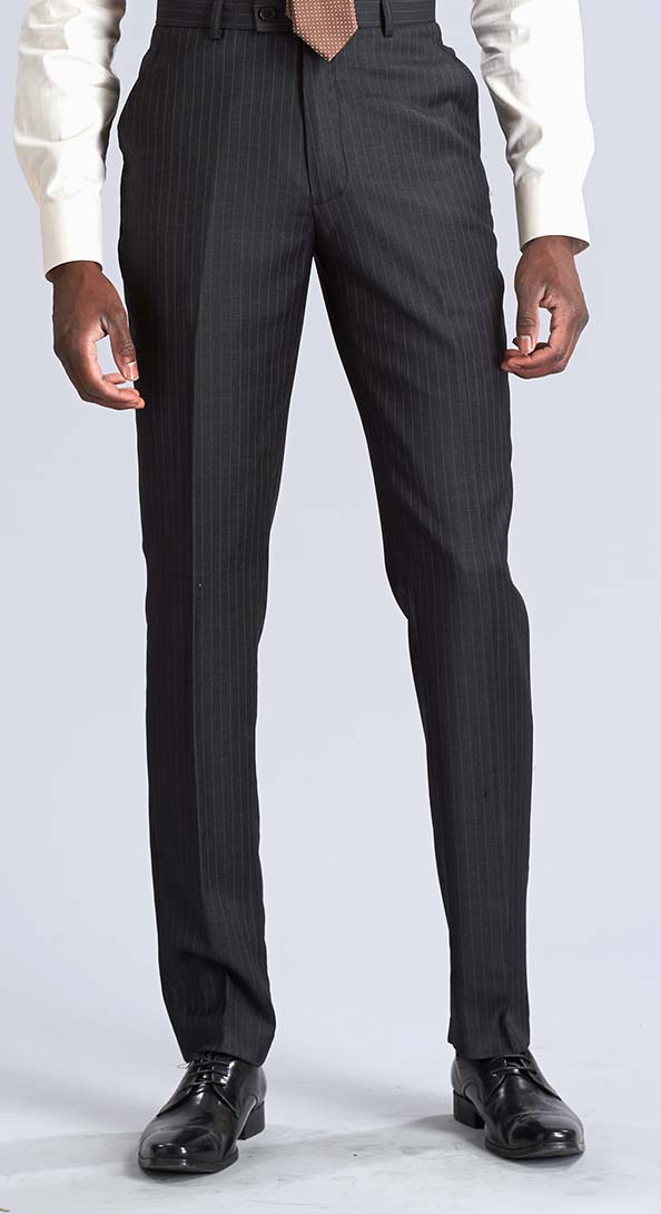 The Charcoal Chalk Stripe Pants