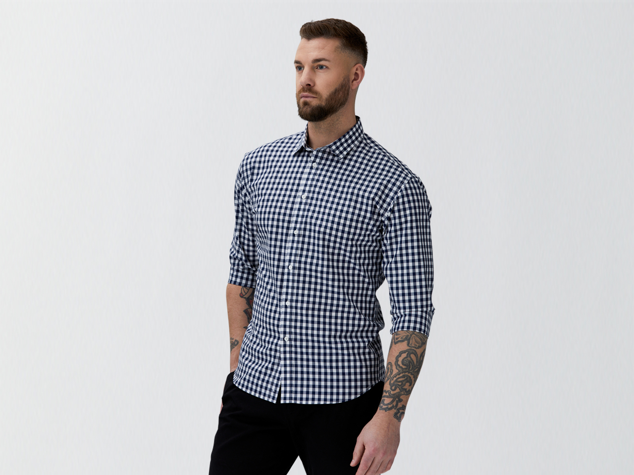The Large Navy Gingham - Image 2