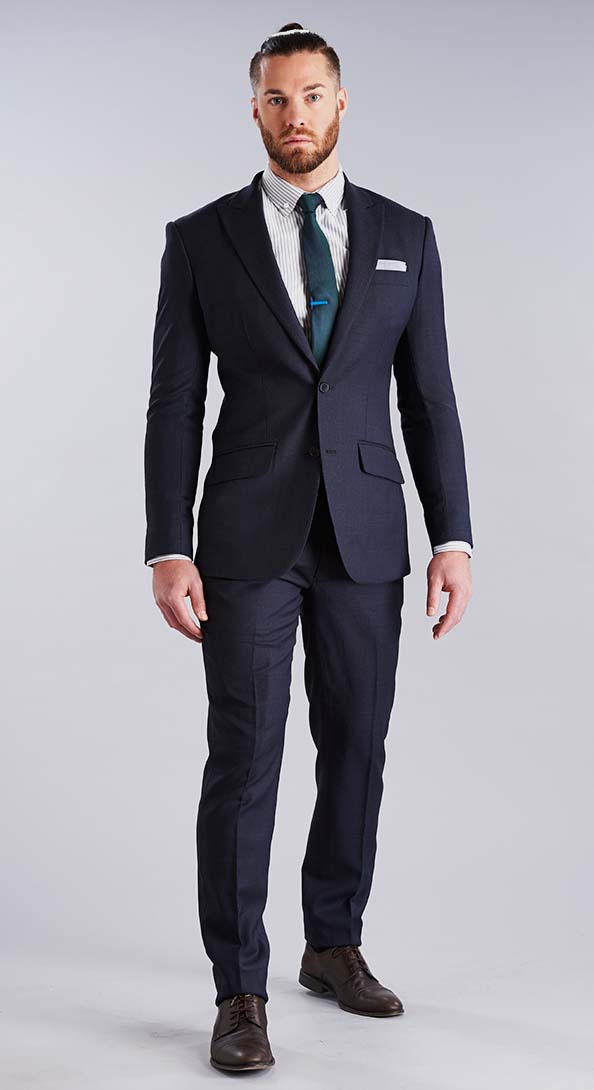 The Navy Nailhead Suit