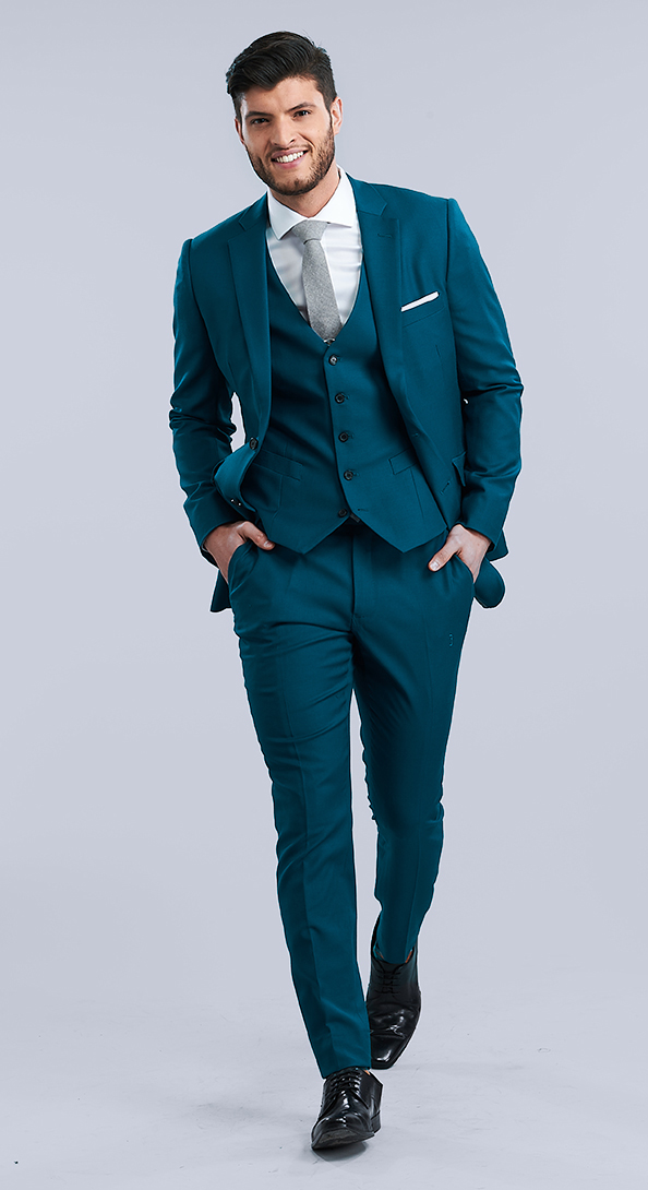 The Teal Blue Three Piece Suit