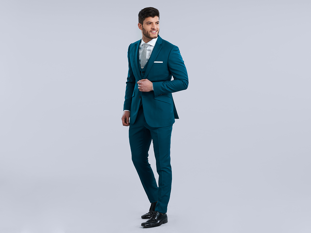 The Teal Blue Three Piece Suit - Image 3