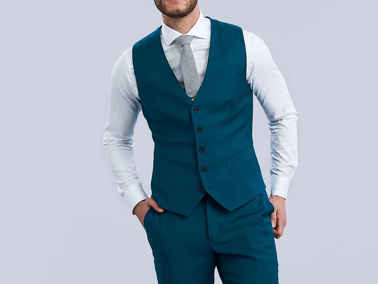 The Teal Blue Three Piece Suit - Image 7