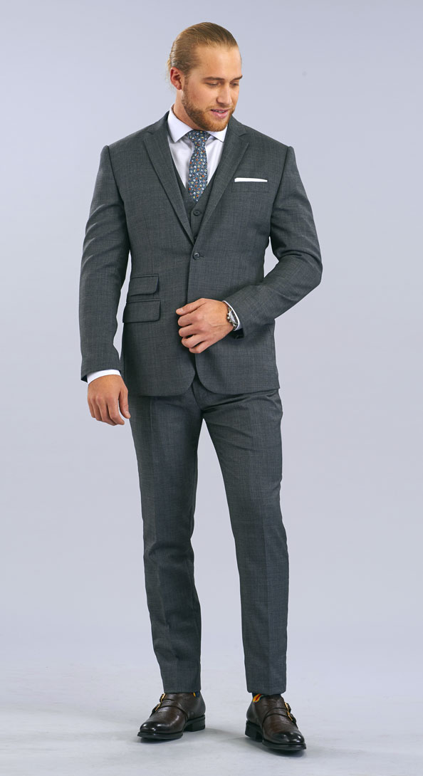 The Grey Sharkskin Three Piece Suit