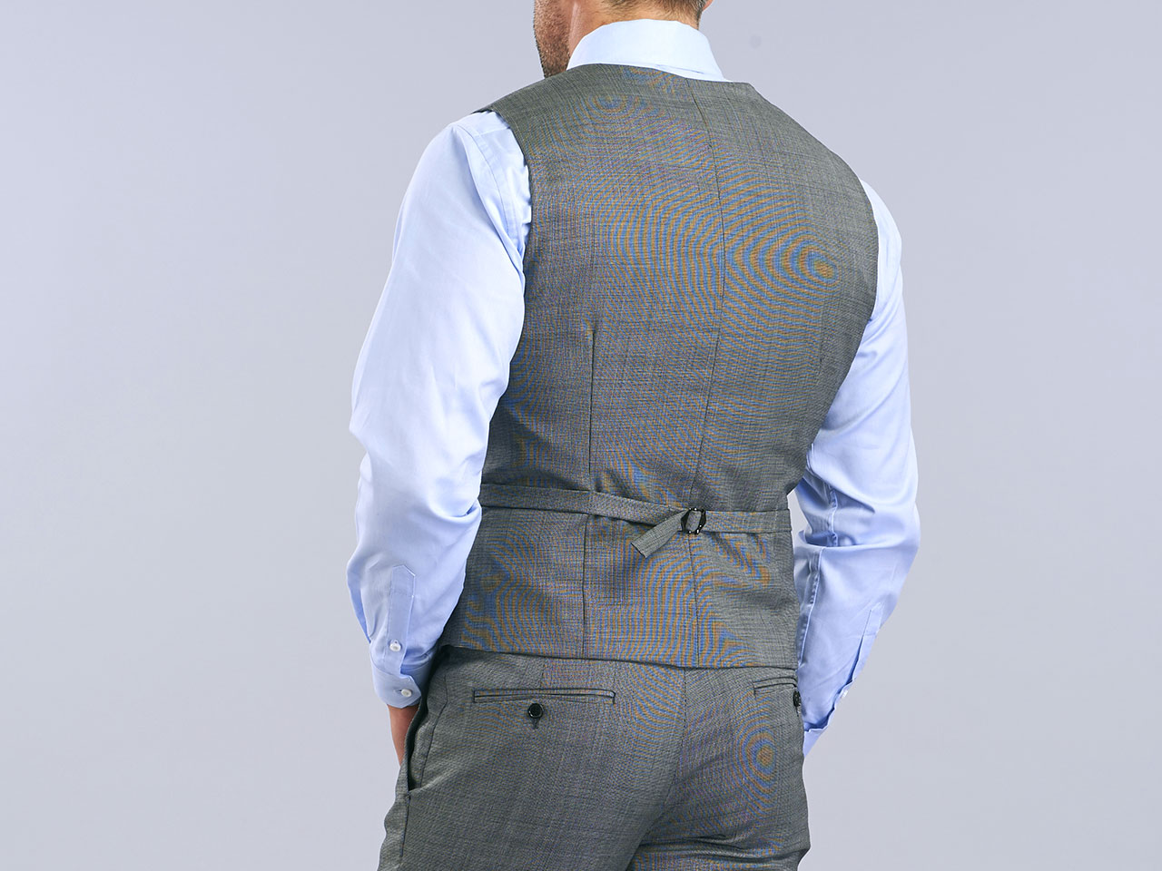 The Textured Platinum Three Piece Suit - Image 8