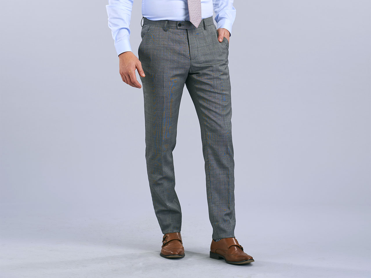 The Textured Platinum Three Piece Suit - Image 9