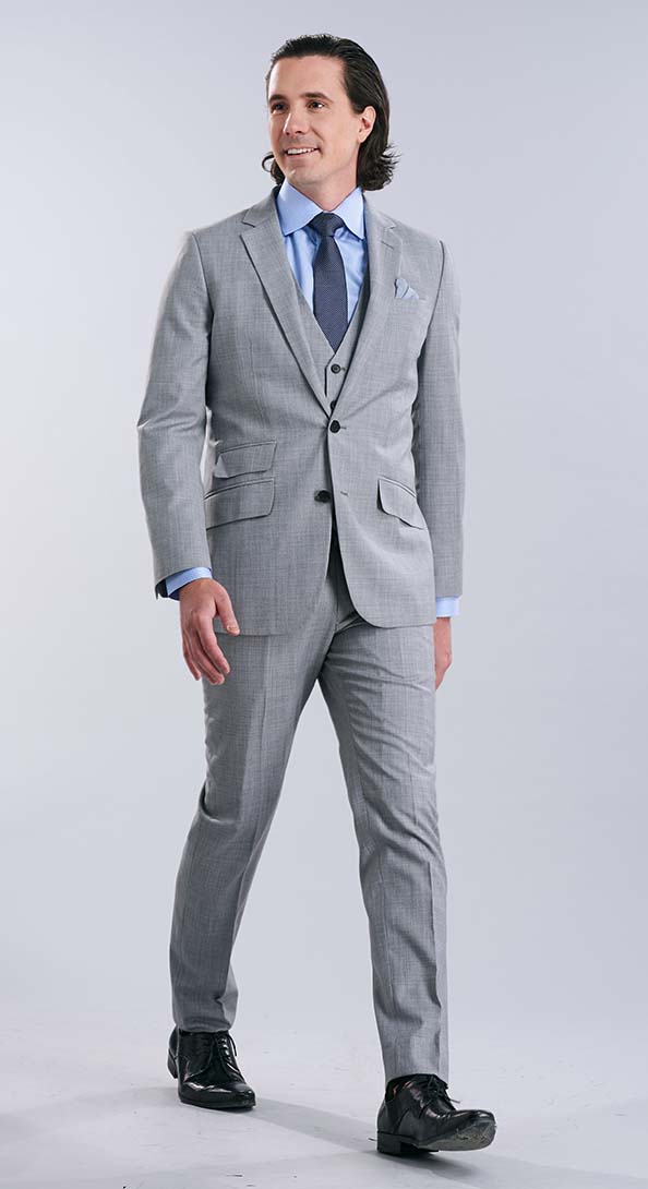 The Crescent Grey Three Piece Suit