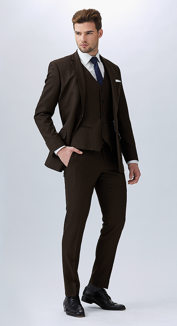 The Crisp Brown Three Piece Suit