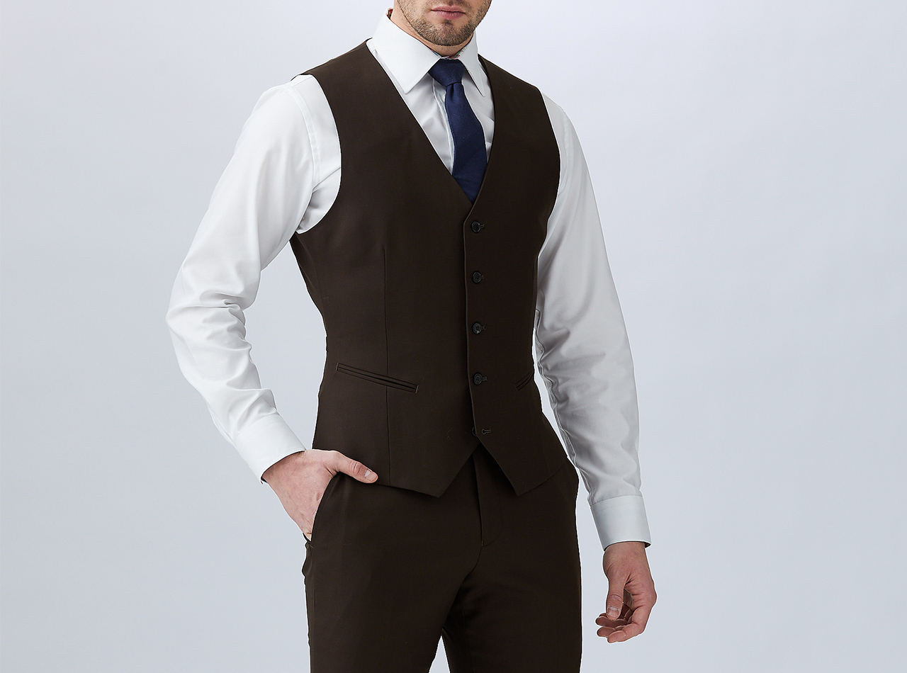 The Crisp Brown Three Piece Suit - Image 8