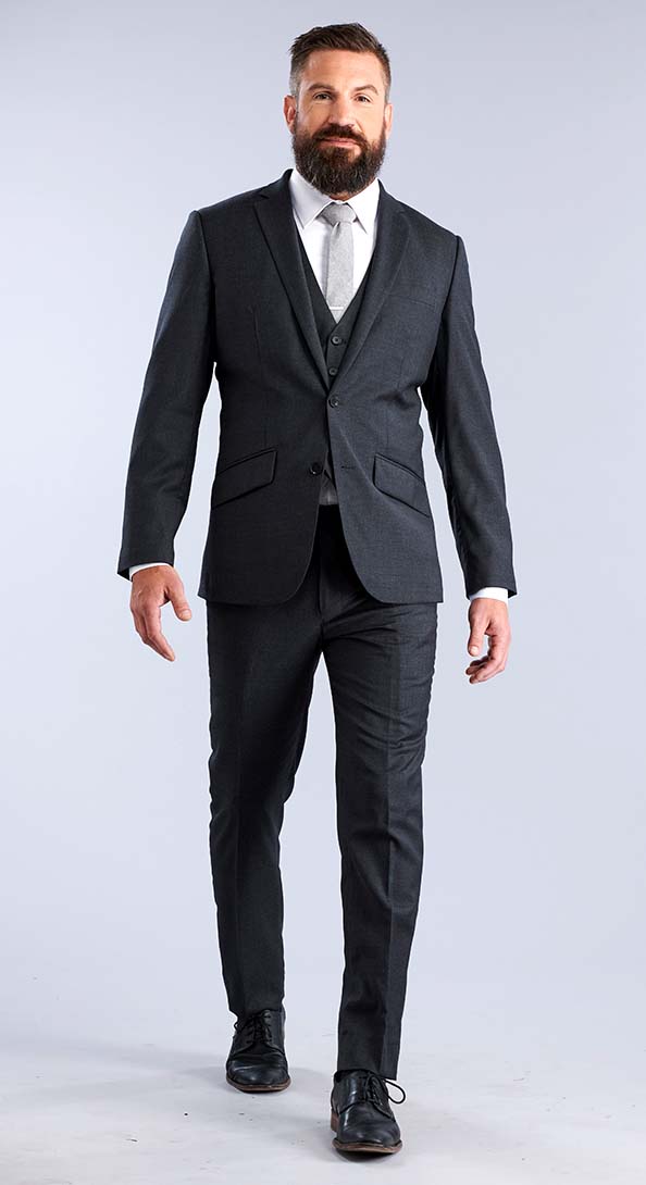 The Fundamental Charcoal Three Piece Suit