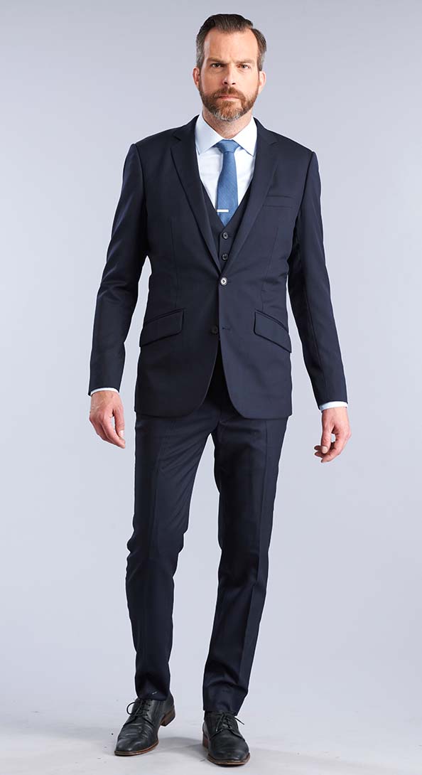 The Fundamental Navy Three Piece Suit