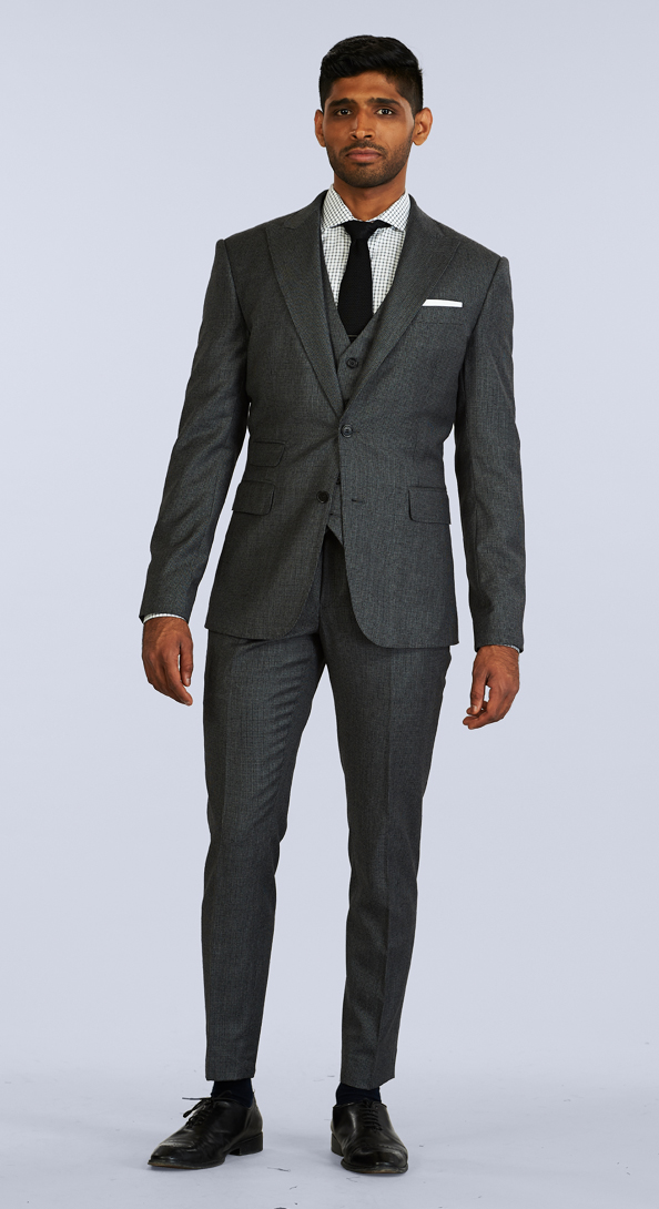 The Grey Houndstooth Three Piece Suit