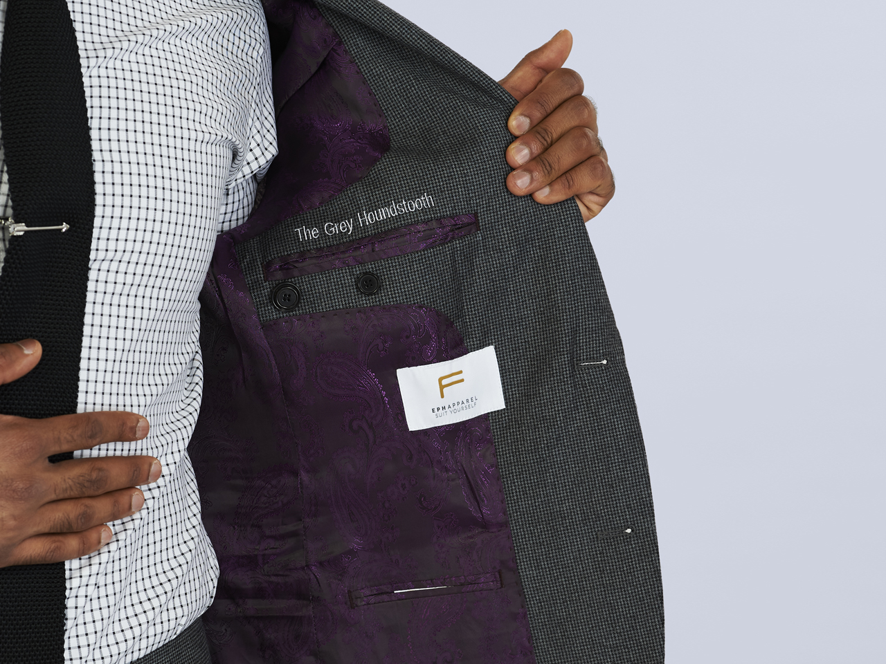 The Grey Houndstooth Three Piece Suit - Image 4