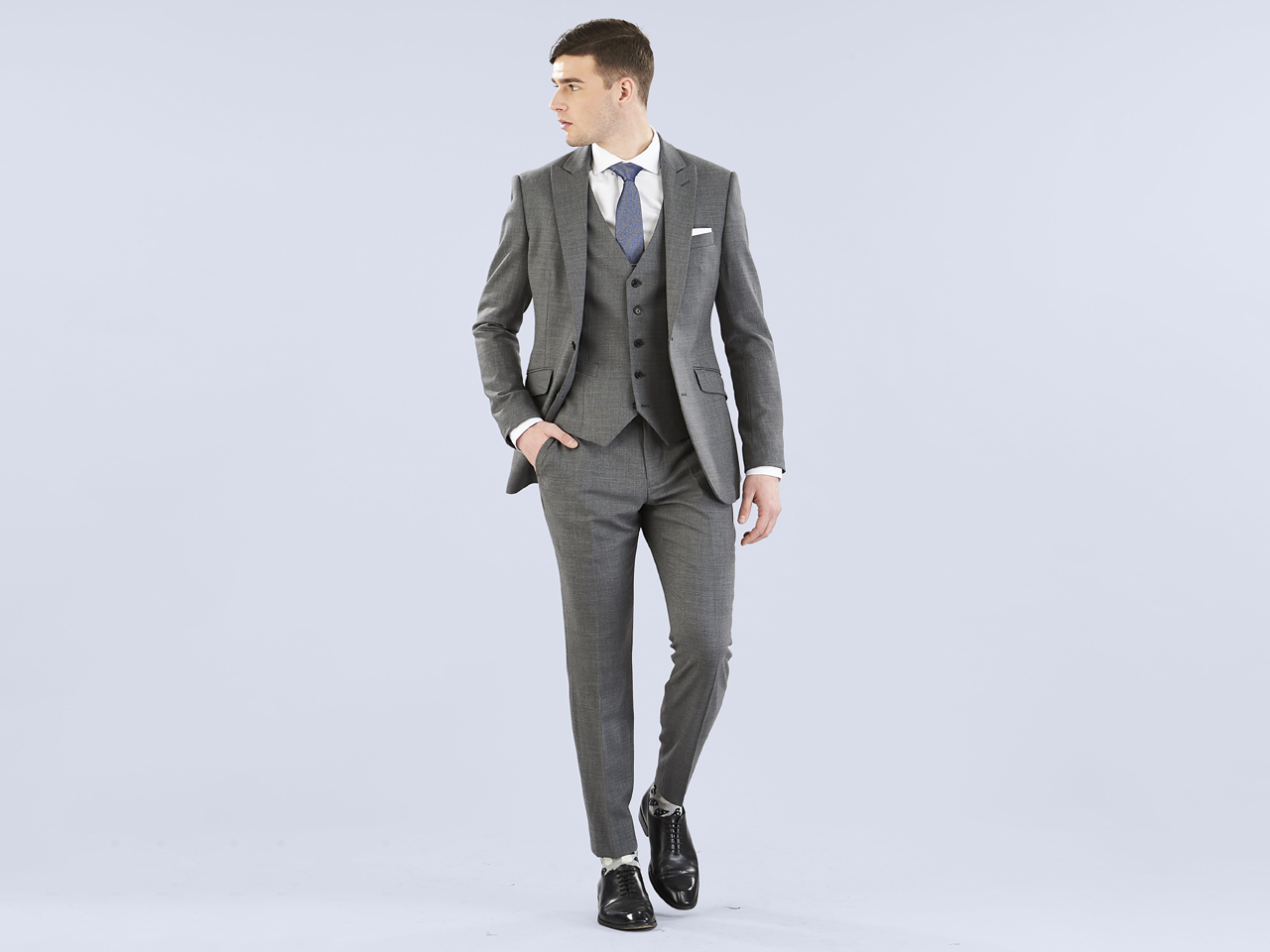 The Grey Lycra Three Piece Suit - Image 3