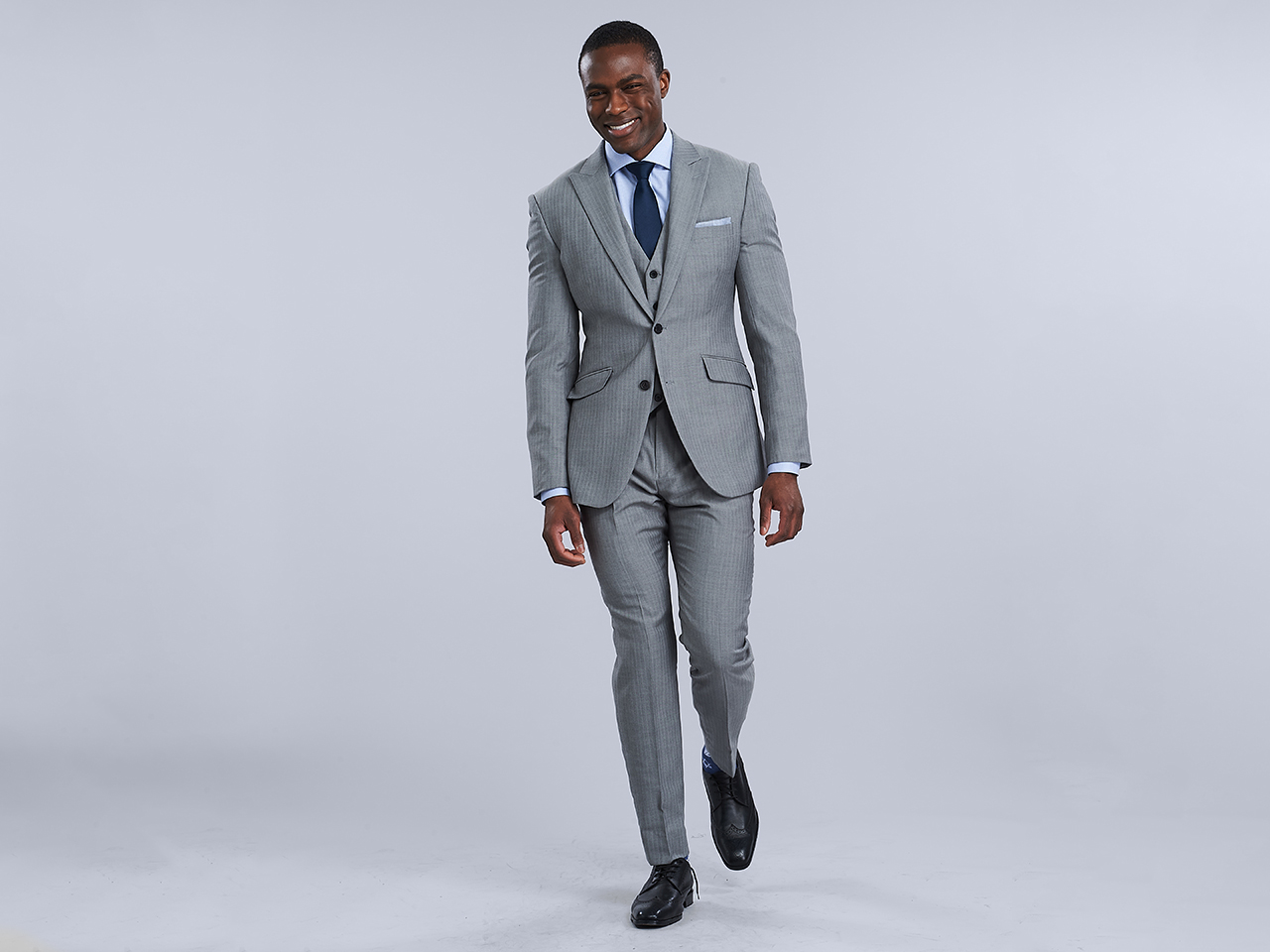 The Horizon Herringbone Three Piece Suit - Image 3