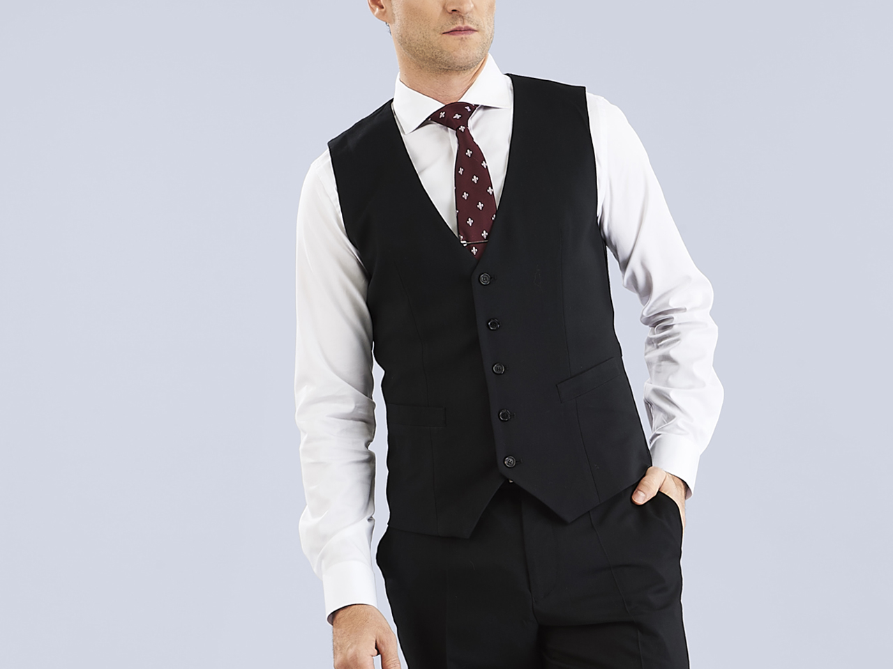 The Jet Black Lycra Three Piece Suit - Image 7