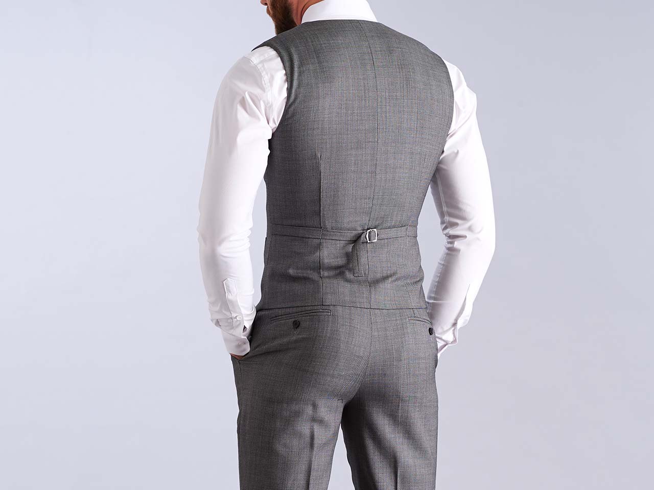 The Light Grey Nailhead Three Piece Suit - Image 6