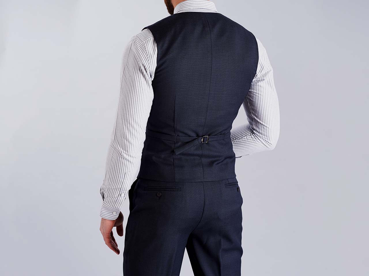 The Navy Nailhead Three Piece Suit - Image 7